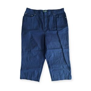 Lauren Ralph Lauren Jeans Capris Navy Pants, Size 18W